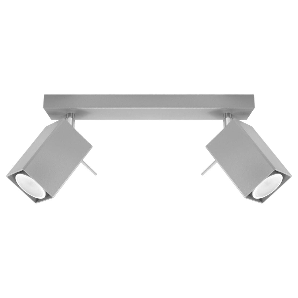 Taklampa Merida 2 Grå - Modern Justerbar Spot Taklampa - Flyttbara Skärmar - Hållbar Stål - Kompatibel med GU10 Lampor