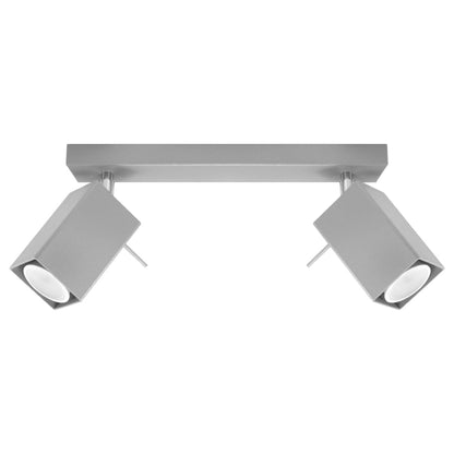 Taklampa Merida 2 Grå - Modern Justerbar Spot Taklampa - Flyttbara Skärmar - Hållbar Stål - Kompatibel med GU10 Lampor