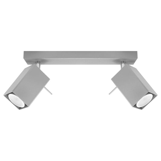 Taklampa Merida 2 Grå - Modern Justerbar Spot Taklampa - Flyttbara Skärmar - Hållbar Stål - Kompatibel med GU10 Lampor