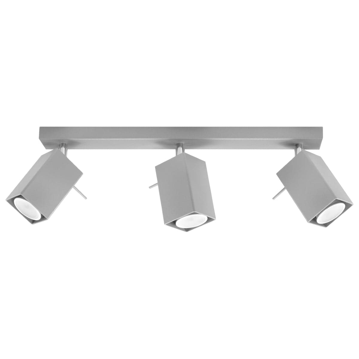 Taklamp Merida 3 Grå - Modern Justerbar Spottaklampa - Rörliga Skärmar - Hållbar Stål - Kompatibel med GU10 Ljuskällor