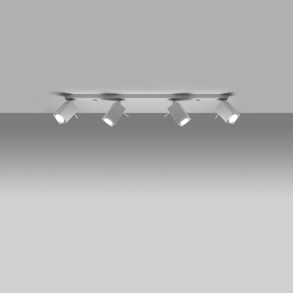 Taklampa Merida 4 L Vit - Modern Spot Taklampa - 4 Justerbara Skärmar - Hållbar Stål Design - GU10 Ljuskälla Kompatibel