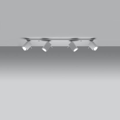 Taklampa Merida 4 L Vit - Modern Spot Taklampa - 4 Justerbara Skärmar - Hållbar Stål Design - GU10 Ljuskälla Kompatibel