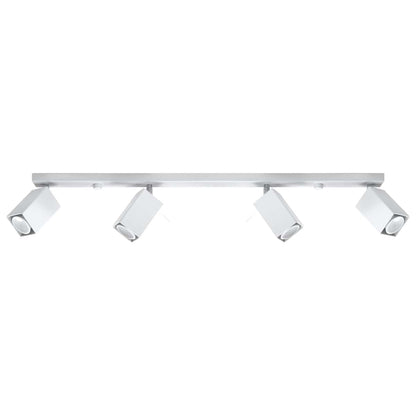 Taklampa Merida 4 L Vit - Modern Spot Taklampa - 4 Justerbara Skärmar - Hållbar Stål Design - GU10 Ljuskälla Kompatibel