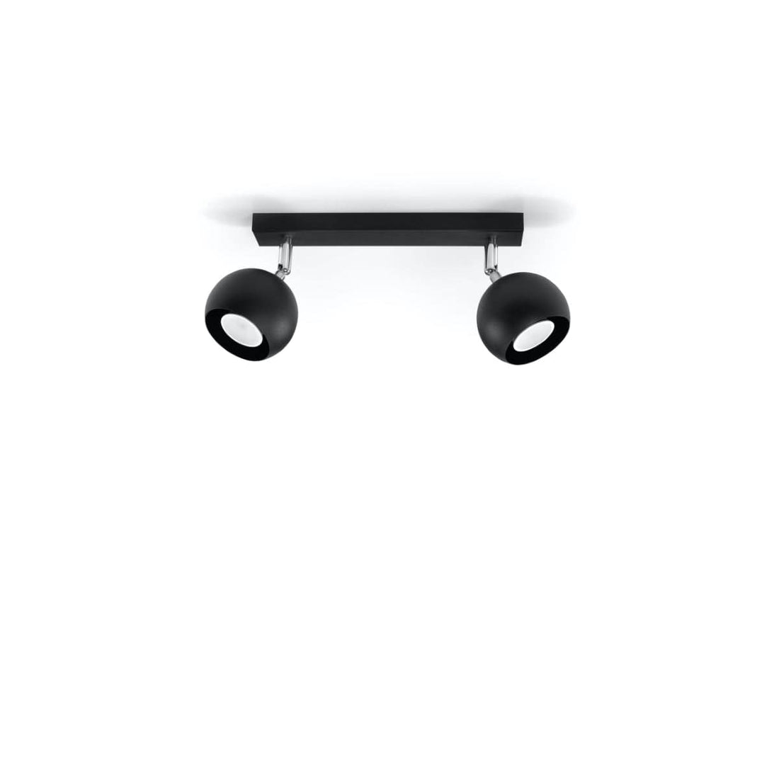 Taklampa Oculare 2 Svart - Modern svart punkt taklampa - Justerbar riktad belysning - Utbytbara GU10-ljuskällor - Slank sfärisk design