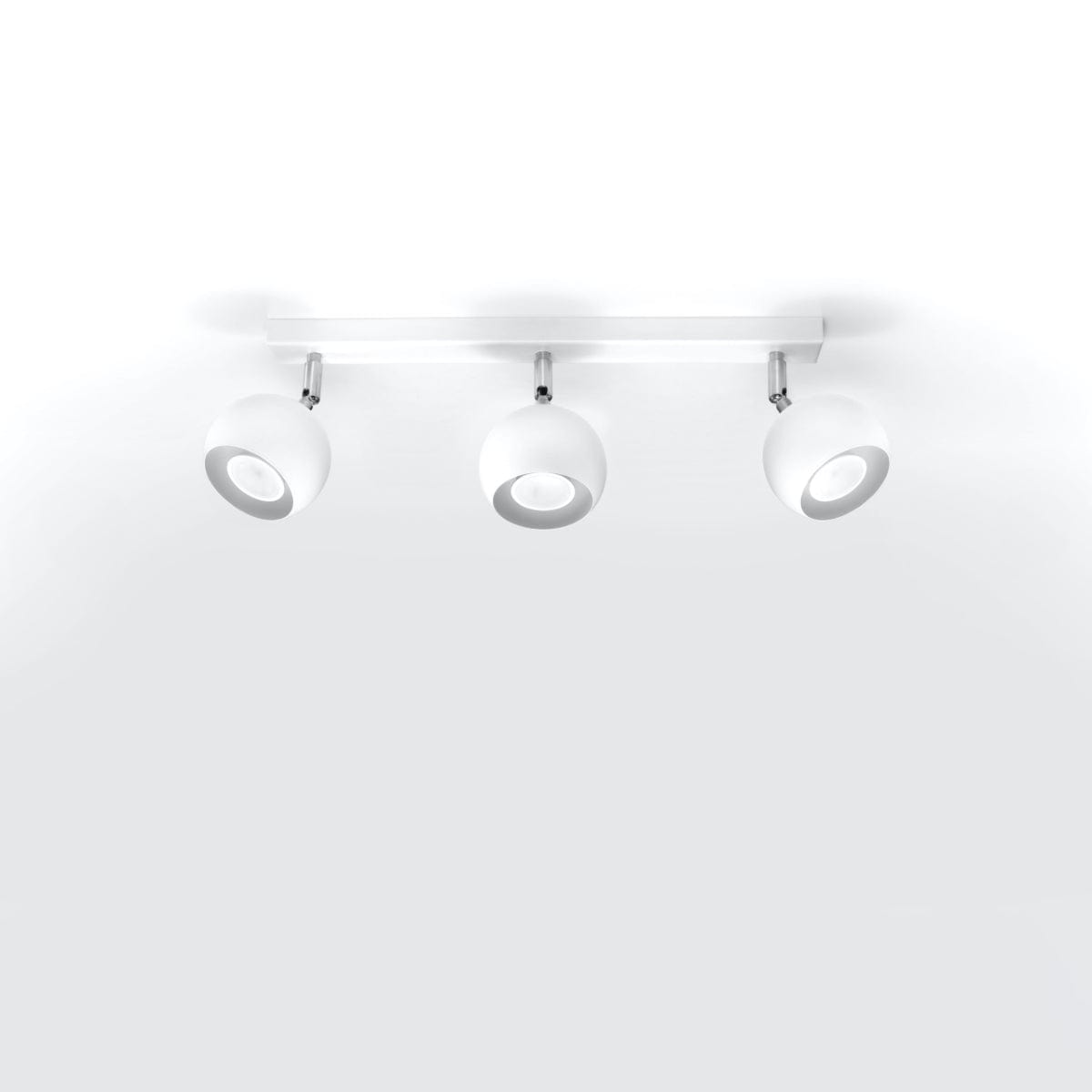 Taklampa Oculare 3 Vit - Modern Spot Taklampa - 3 Justerbara Skärmar - Sferisk Design - Hållbar Bål - GU10 Glödlampa Kompatibel