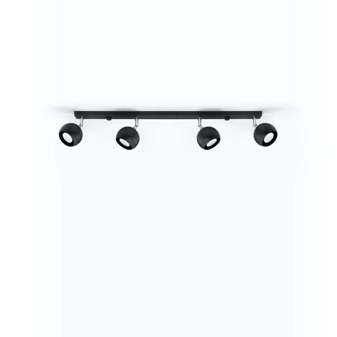 Taklampa Oculare 4 L Svart - Modern Spot Takljus - 4 Justerbara Skärmar - Sfärisk Design - Hållbar Stål - GU10 Lampa Kompatibel