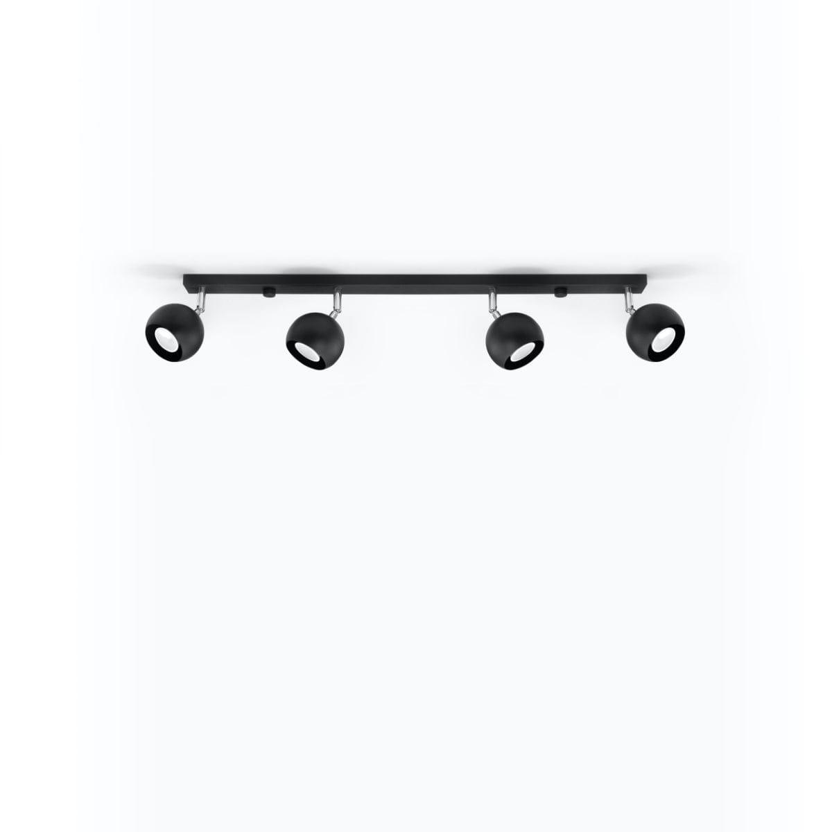 Taklampa Oculare 4 L Svart - Modern Spot Takljus - 4 Justerbara Skärmar - Sfärisk Design - Hållbar Stål - GU10 Lampa Kompatibel