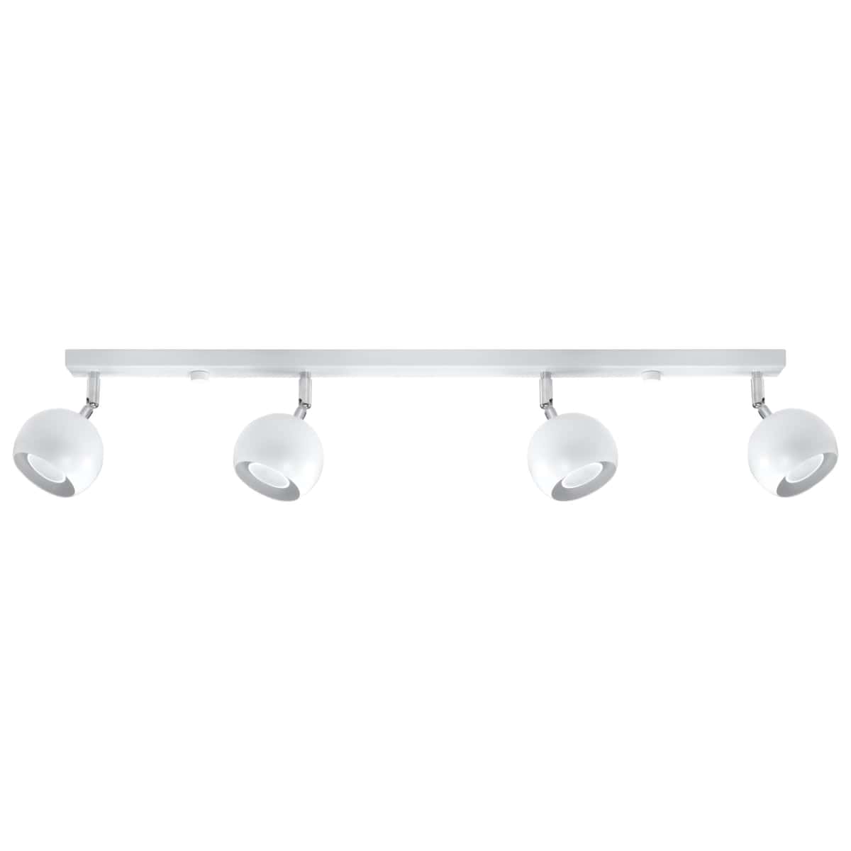 Taklampa Oculare 4 L Vit - Modern Spot Taklampa - 4 Justerbara Skärmar - Sferisk Design - Hållbart Stål - GU10 Lampa Kompatibel