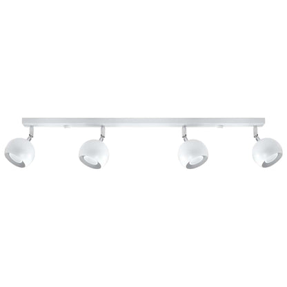 Taklampa Oculare 4 L Vit - Modern Spot Taklampa - 4 Justerbara Skärmar - Sferisk Design - Hållbart Stål - GU10 Lampa Kompatibel