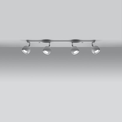 Taklampa Oculare 4 L Vit - Modern Spot Taklampa - 4 Justerbara Skärmar - Sferisk Design - Hållbart Stål - GU10 Lampa Kompatibel