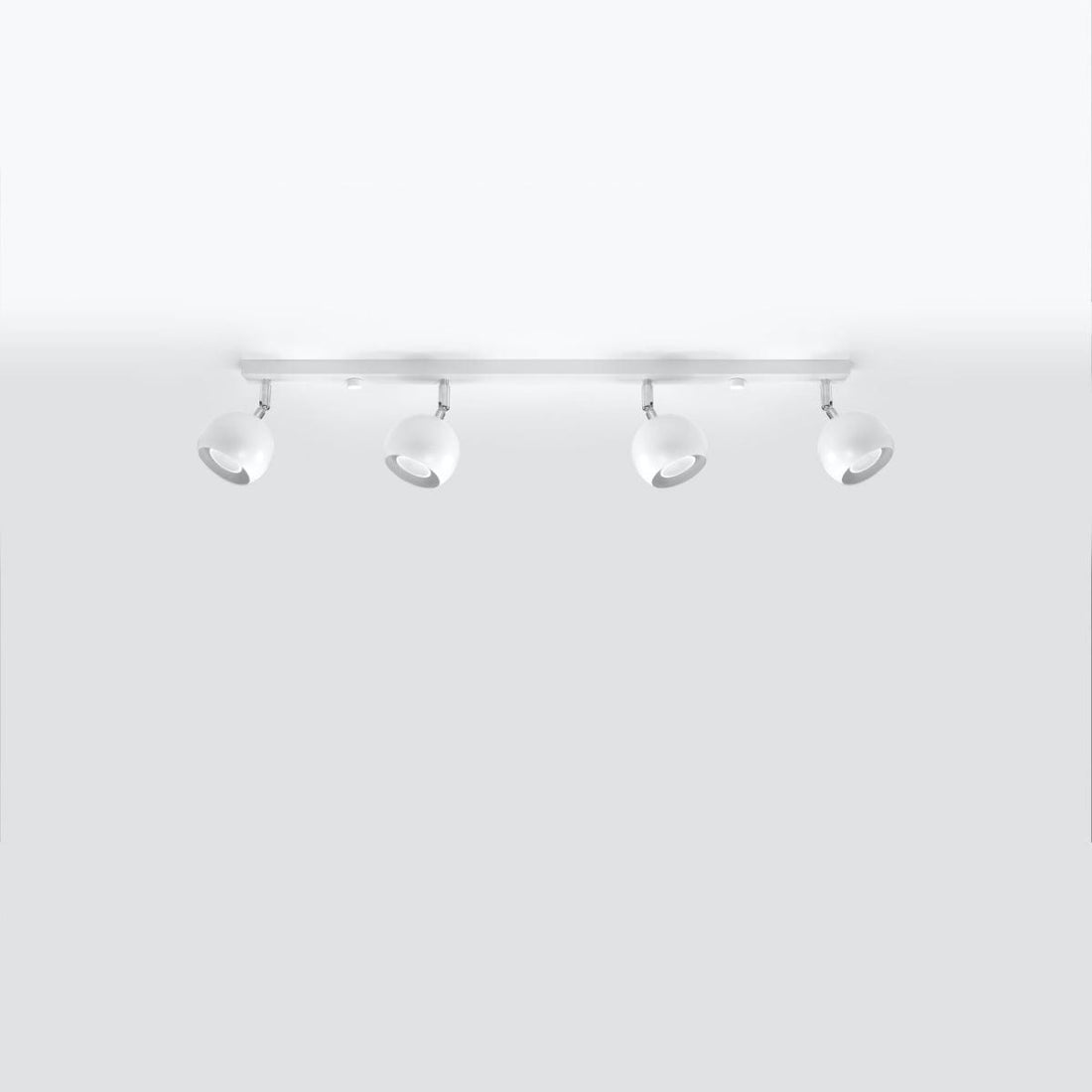 Taklampa Oculare 4 L Vit - Modern Spot Taklampa - 4 Justerbara Skärmar - Sferisk Design - Hållbart Stål - GU10 Lampa Kompatibel