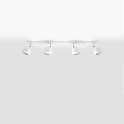 Taklampa Oculare 4 L Vit - Modern Spot Taklampa - 4 Justerbara Skärmar - Sferisk Design - Hållbart Stål - GU10 Lampa Kompatibel
