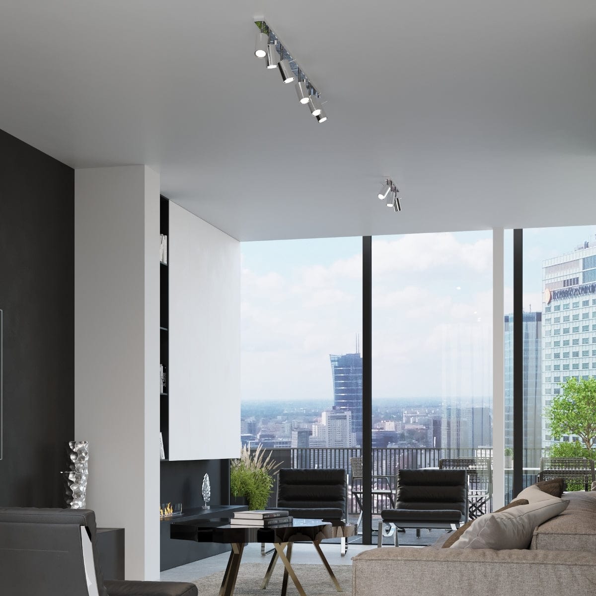 Taklampa Ring 3 Krom - 3-Skärmad Takbelysningsarmatur - Justerbara Armar - Hållbar Stål - Utbytbara GU10 Glödlampor - Flexibel Belysning