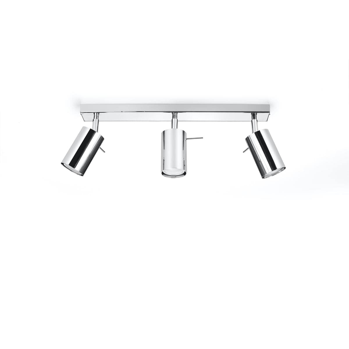 Taklampa Ring 3 Krom - 3-Skärmad Takbelysningsarmatur - Justerbara Armar - Hållbar Stål - Utbytbara GU10 Glödlampor - Flexibel Belysning