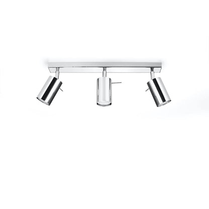 Taklampa Ring 3 Krom - 3-Skärmad Takbelysningsarmatur - Justerbara Armar - Hållbar Stål - Utbytbara GU10 Glödlampor - Flexibel Belysning