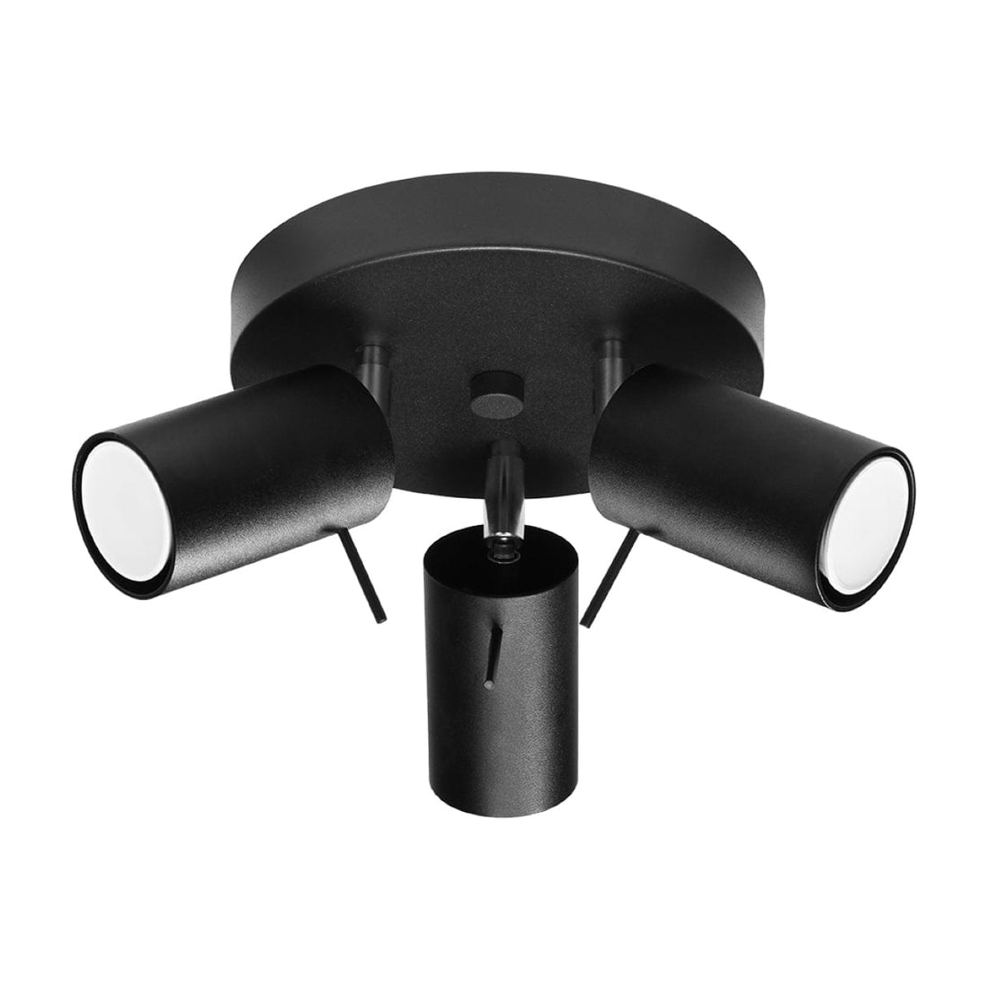 Taklampa Ring 3 P Svart - 3-skärm Taklampa - Justerbara Armar - Lätt Installation - Hållbart Stål - Utbytbara GU10 Lampor