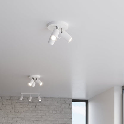 Taklampa Ring 3 P Vit - 3-skärmad Taklampa - Justerbara Armar - Lätt Installation - Hållbart Stål - Utbytbara GU10 Ljuskällor