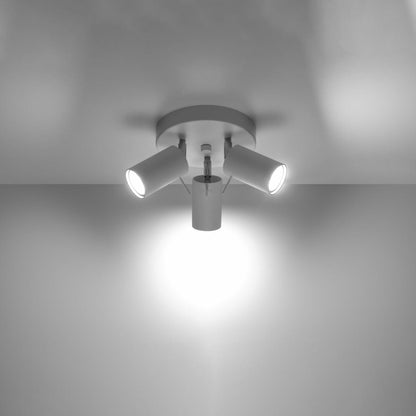 Taklampa Ring 3 P Vit - 3-skärmad Taklampa - Justerbara Armar - Lätt Installation - Hållbart Stål - Utbytbara GU10 Ljuskällor
