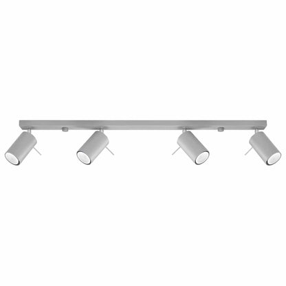 Taklampa Ring 4 L Grå - 4-Skärmad Justerbar Lampa - Lätt Installation - Hållbar Stål - Utbytbara GU10 Glödlampor