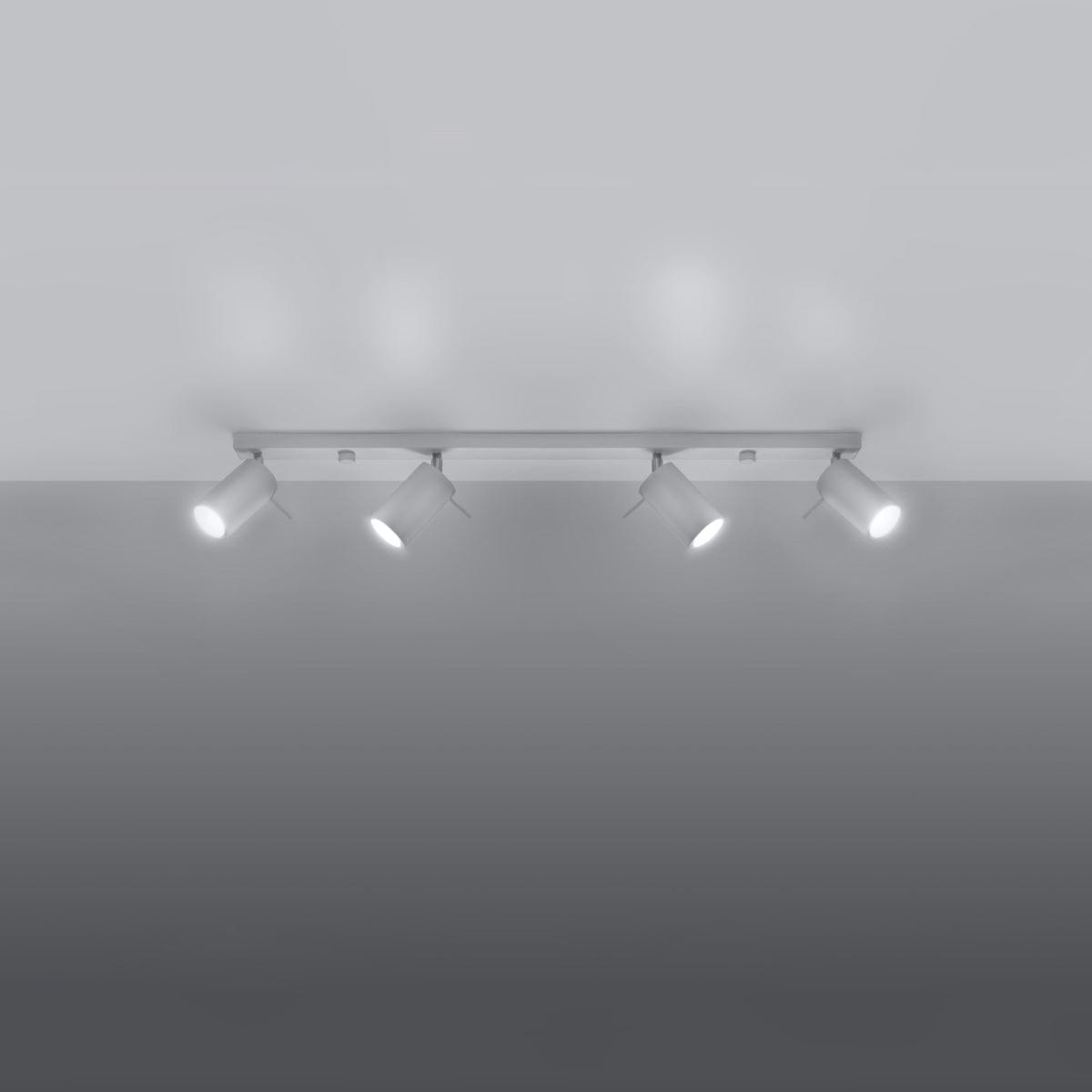 Taklampa Ring 4 L Vit - 4-Skugga Justerbar Belysning - Lätt Installation - Hållbar Stål - Utbytbara GU10 Lampor