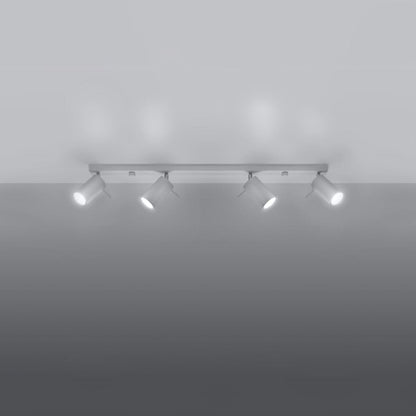 Taklampa Ring 4 L Vit - 4-Skugga Justerbar Belysning - Lätt Installation - Hållbar Stål - Utbytbara GU10 Lampor