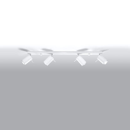 Taklampa Ring 4 L Vit - 4-Skugga Justerbar Belysning - Lätt Installation - Hållbar Stål - Utbytbara GU10 Lampor