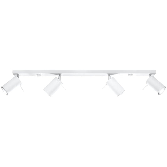 Taklampa Ring 4 L Vit - 4-Skugga Justerbar Belysning - Lätt Installation - Hållbar Stål - Utbytbara GU10 Lampor