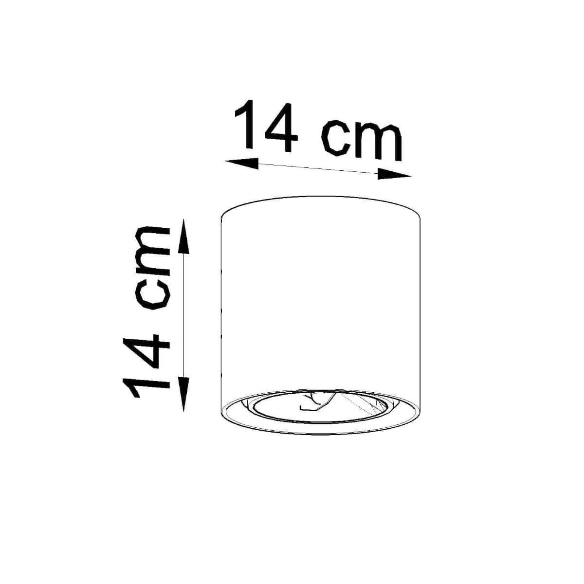 CULLO Betongtaklampa - Minimalistisk Industriell Design - Hållbar Grå Betong - GU10 Lampa Kompatibel - Lätt att Rengöra - Universell Montering
