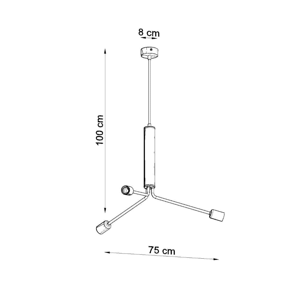 DUOMO 3 Industrilampa för Tak - Loftstil - Svart Stål - Flera Ljustyper