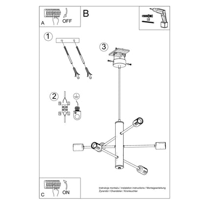 DUOMO 6 Industriell Taklampa - Loftstil Belysningslösning