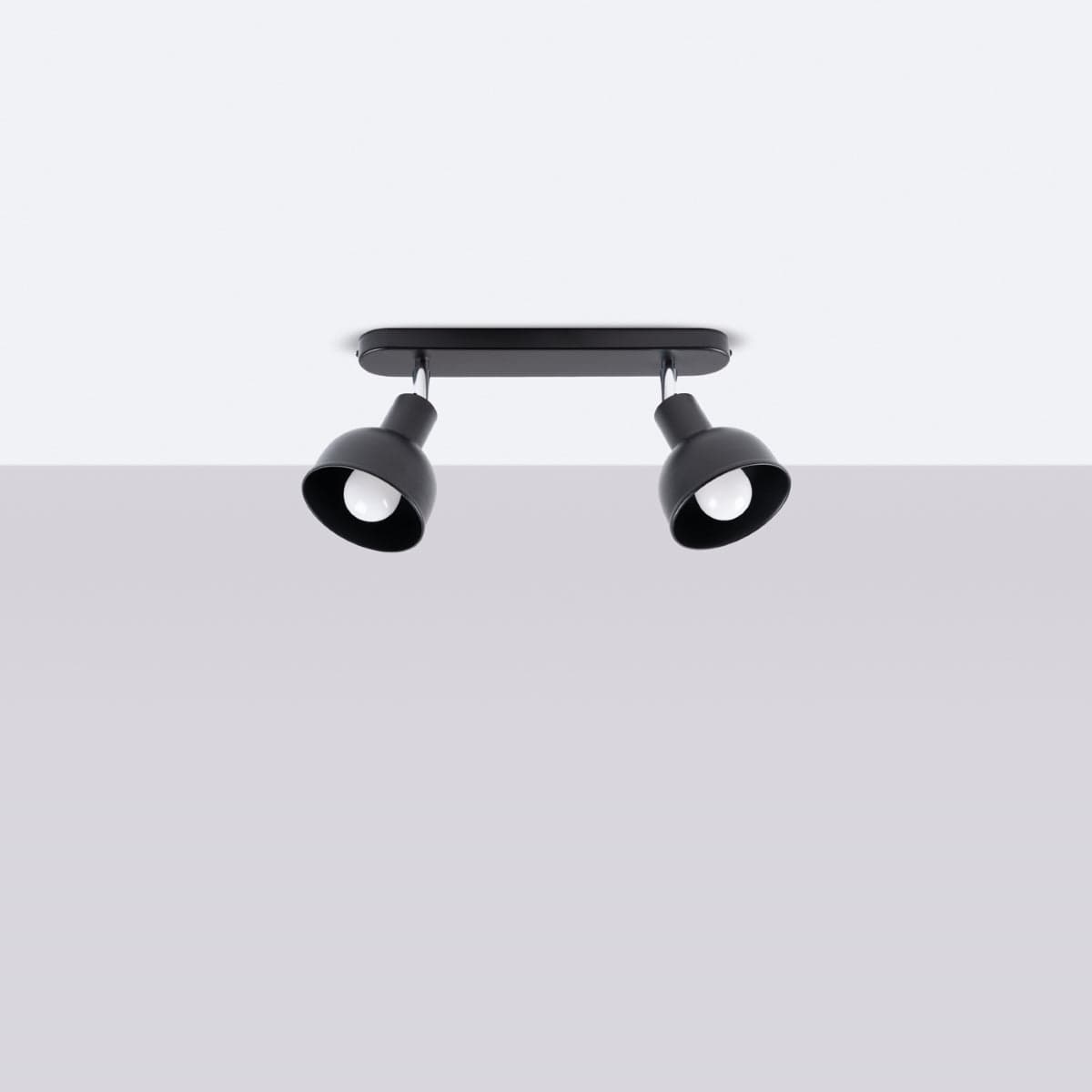 ELBA Taklampa - 2-Ljus Svart - Minimalistisk Justerbar Design - LED Kompatibel - Energivänlig - Idealisk för Kontor och Heminredning