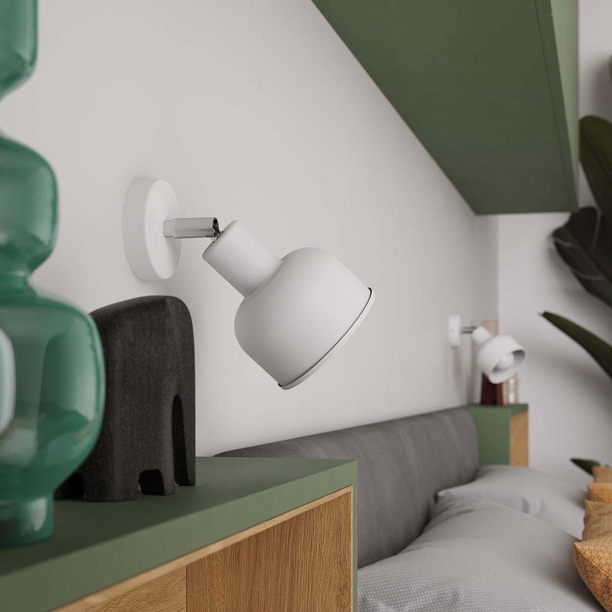 ELBA Taklampa - 2-Ljus Vit - Minimalistisk Justerbar Design - LED Kompatibel - Energibesparande - Idealisk för Kontor och Heminredning