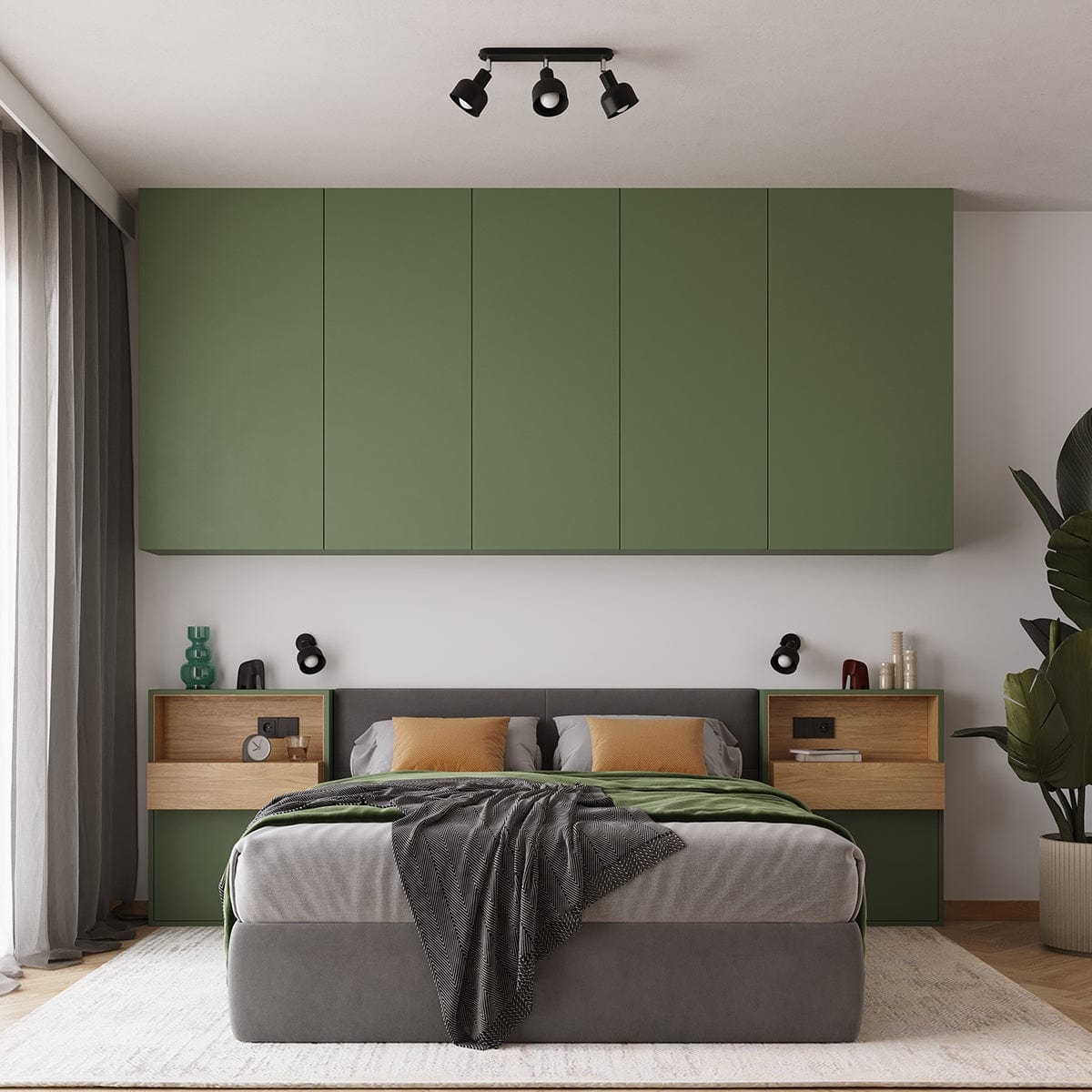 ELBA Taklampa - 3-Ljuskällor Svart - Minimalistisk Justerbar Design - LED Kompatibel - Energisnål - Idealisk för Modernt Inredning