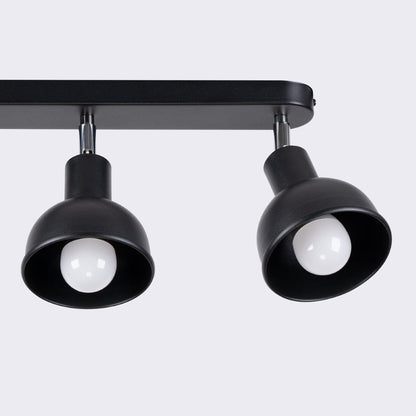 ELBA Taklampa - 3-Ljuskällor Svart - Minimalistisk Justerbar Design - LED Kompatibel - Energisnål - Idealisk för Modernt Inredning