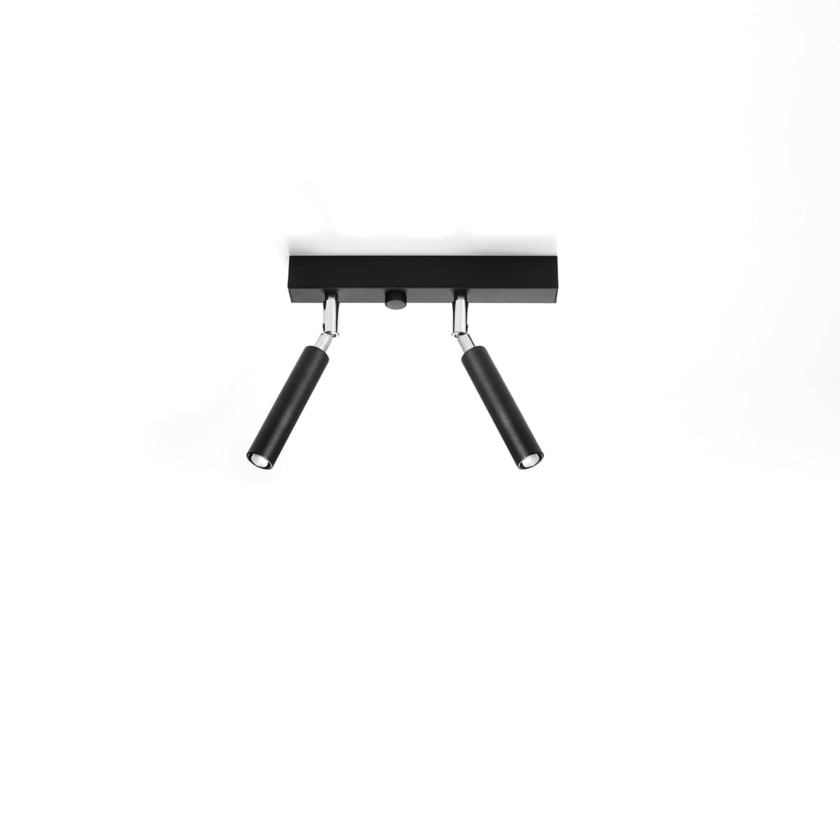 Eyetech Spot Taklampa - 2-Ljus Svart - Justerbar Riktning - Industriell Design - Pulverlackerad Stål - Utbytbara G9 Glödlampor - Loft Stil Belysning