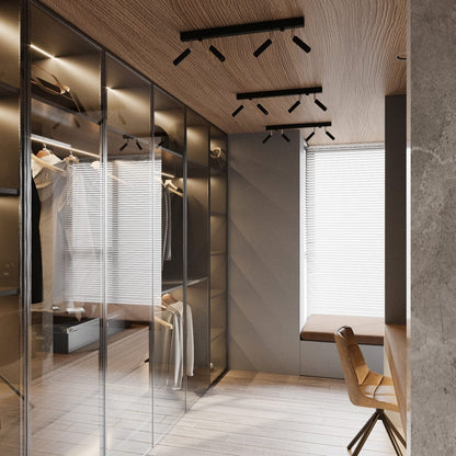 Eyetech Spot Taklampa - 3-Ljus Svart - Justerbar Riktning - Industriell Design - Pulverbetsad Stål - Utbytbara G9 Lampa - Loftstil Belysning