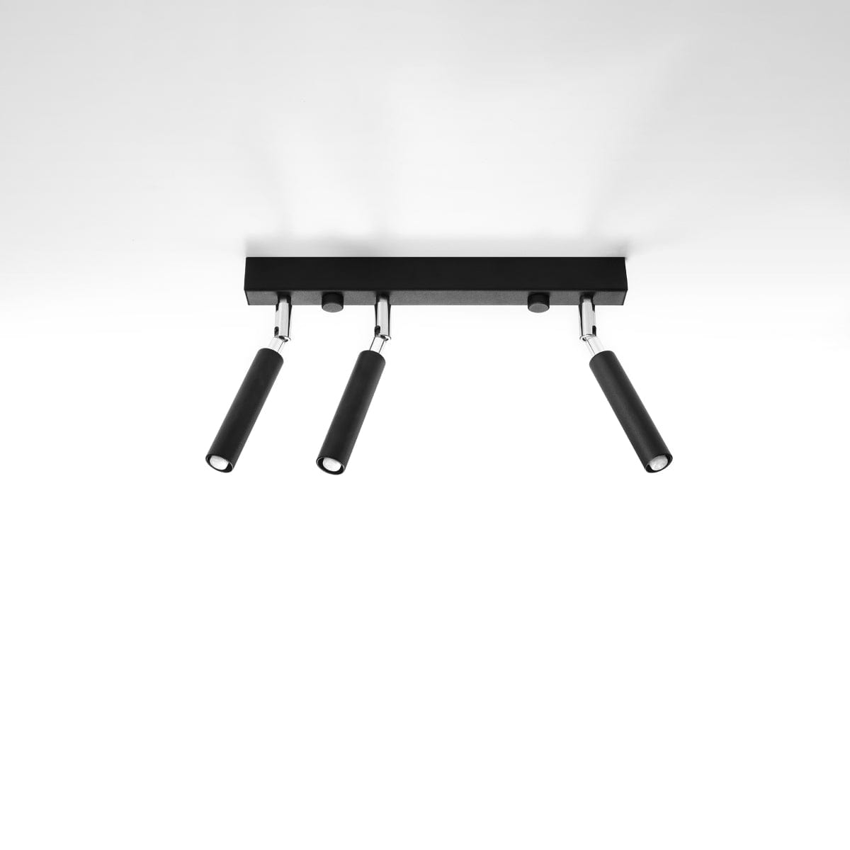 Eyetech Spot Taklampa - 3-Ljus Svart - Justerbar Riktning - Industriell Design - Pulverbetsad Stål - Utbytbara G9 Lampa - Loftstil Belysning