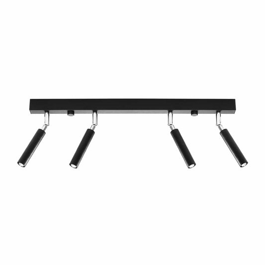 Eyetech Spot Ceiling Light - 4-Lamps svart - Justerbar riktning - Minimalistisk design - Pulverlackerad stål - Utbytbara G9-lampor - Loftstil belysning