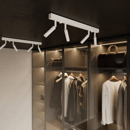 Eyetech Spottaklampa - 4-Ljus Vit - Justerbar Riktning - Minimalistisk Design - Pulverlackerad Stål - Utbytbara G9 Lampor - Loftstil Belysning