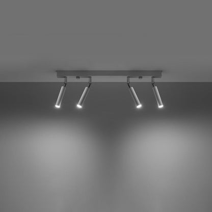 Eyetech Spottaklampa - 4-Ljus Vit - Justerbar Riktning - Minimalistisk Design - Pulverlackerad Stål - Utbytbara G9 Lampor - Loftstil Belysning