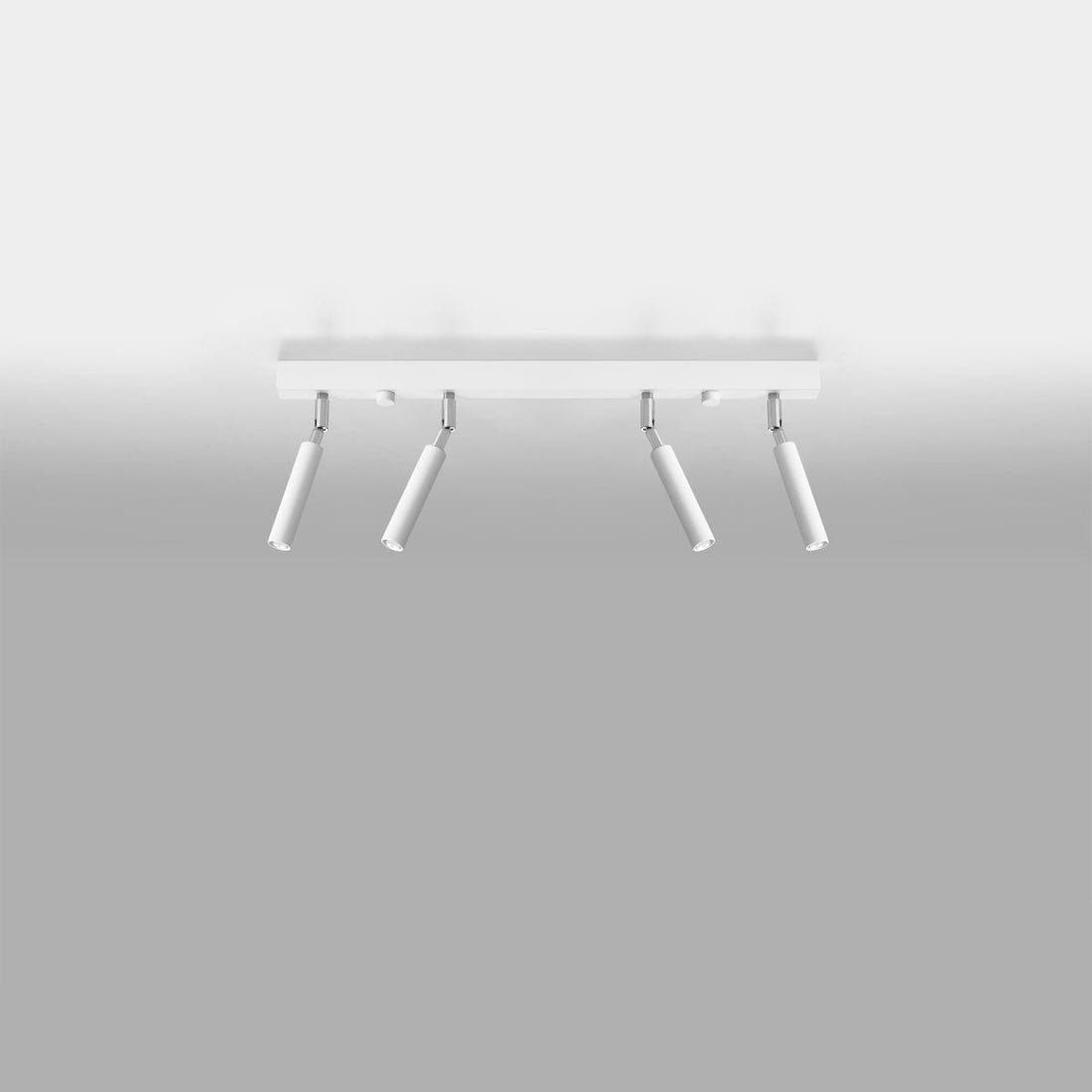 Eyetech Spottaklampa - 4-Ljus Vit - Justerbar Riktning - Minimalistisk Design - Pulverlackerad Stål - Utbytbara G9 Lampor - Loftstil Belysning