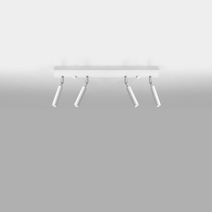 Eyetech Spottaklampa - 4-Ljus Vit - Justerbar Riktning - Minimalistisk Design - Pulverlackerad Stål - Utbytbara G9 Lampor - Loftstil Belysning