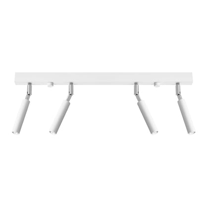 Eyetech Spottaklampa - 4-Ljus Vit - Justerbar Riktning - Minimalistisk Design - Pulverlackerad Stål - Utbytbara G9 Lampor - Loftstil Belysning