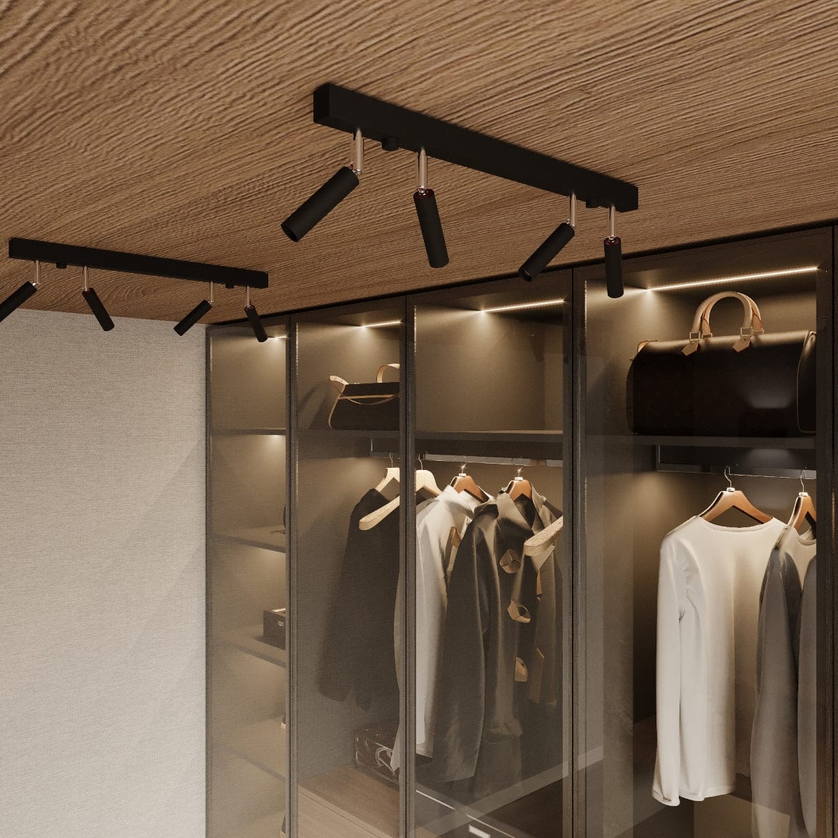 Eyetech Spot Taklampa - 6-Ljuskällor Svart - Justerbar Rikting - Industriell Design - Pulverlackerad Stål - Utbytbara G9 Glödlampor - Loft Stil Belysning