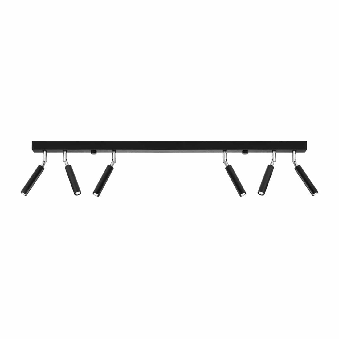 Eyetech Spot Taklampa - 6-Ljuskällor Svart - Justerbar Rikting - Industriell Design - Pulverlackerad Stål - Utbytbara G9 Glödlampor - Loft Stil Belysning