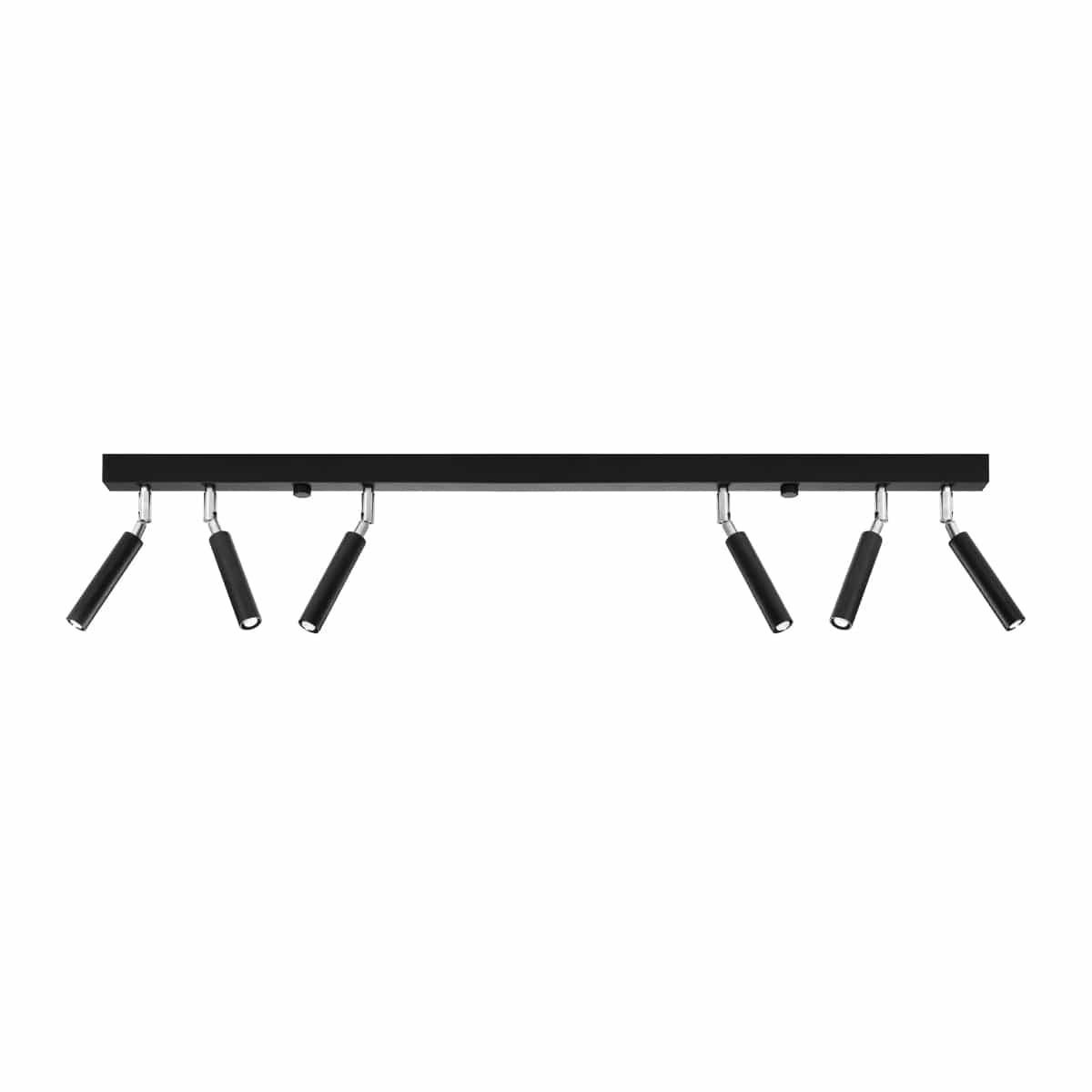 Eyetech Spot Taklampa - 6-Ljuskällor Svart - Justerbar Rikting - Industriell Design - Pulverlackerad Stål - Utbytbara G9 Glödlampor - Loft Stil Belysning