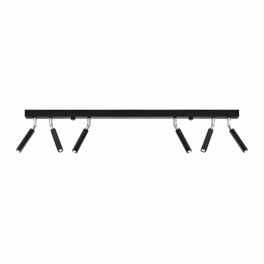 Eyetech Spot Taklampa - 6-Ljuskällor Svart - Justerbar Rikting - Industriell Design - Pulverlackerad Stål - Utbytbara G9 Glödlampor - Loft Stil Belysning