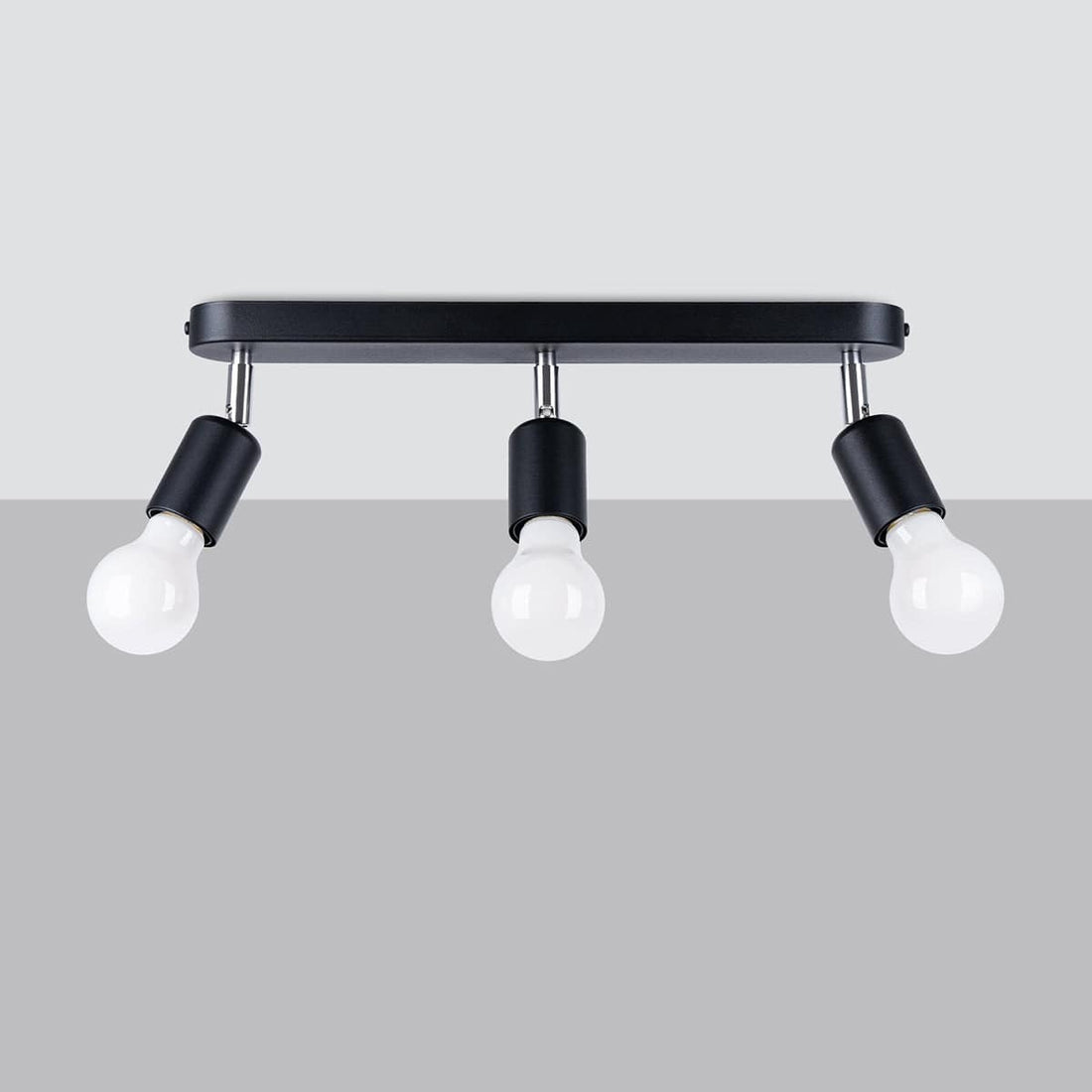 Fornes Taklampa 3 Svart - Modern Minimalistisk Design - Justerbara Ljusvinklar - Hållbar Metallram - Mångsidig Belysningslösning - Smart Glödlampa Kompatibel