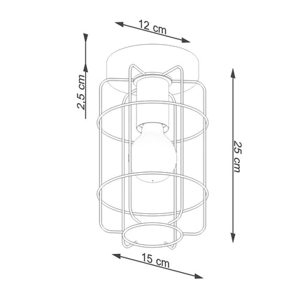 Gotto Taklampa - Modern Loft Design - Svart Stål och Naturligt Trä - Varm Lugnande Ljus - Hållbar Konstruktion - Perfekt för Klassiska och Moderna Interiörer