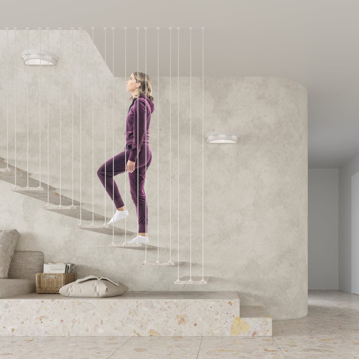 Helios Keramisk Vägglampa - Vit - Modern &amp; Elegant Design - E27